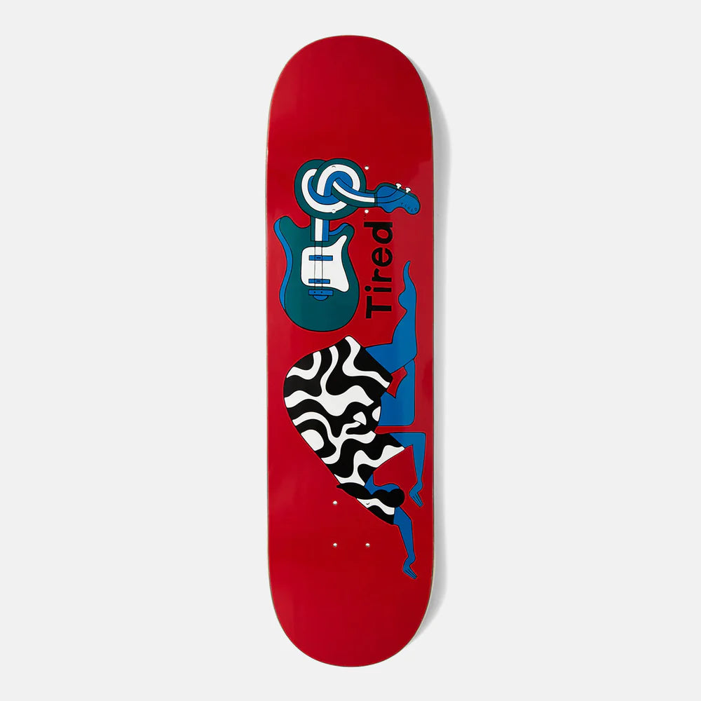 TIRED - 8.38" SPINAL TAP SKATEBOARD DECK - RED