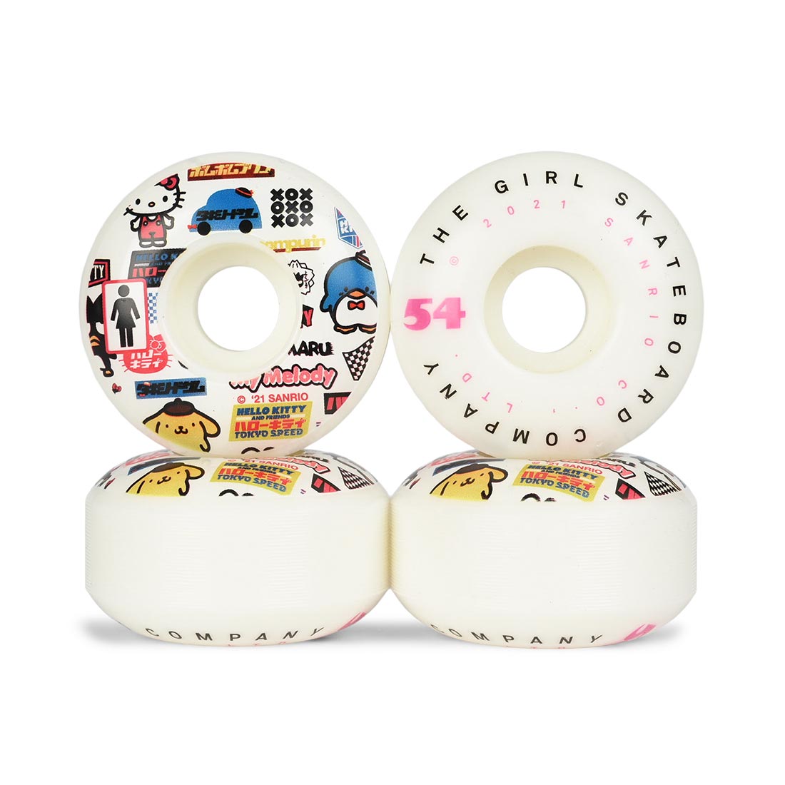 Girl x Sanrio Tokyo Speed Staple 50mm Skateboard Wheels