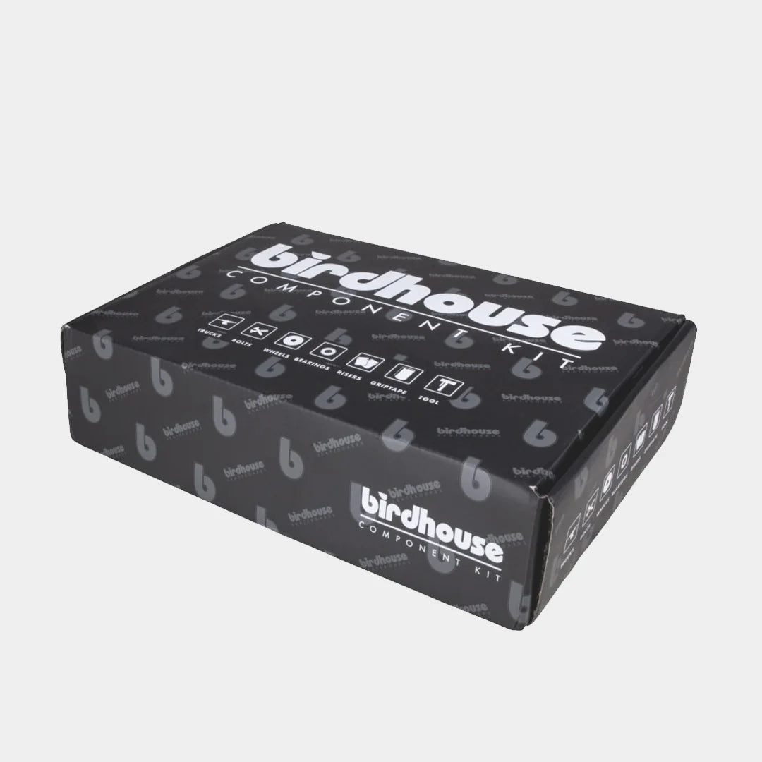Birdhouse Skateboards - 5.25" Undercarriage Kit (Trucks, Wheels, Griptape, Bearings, Bolts, Tool, Riser Pads) Silver / Black