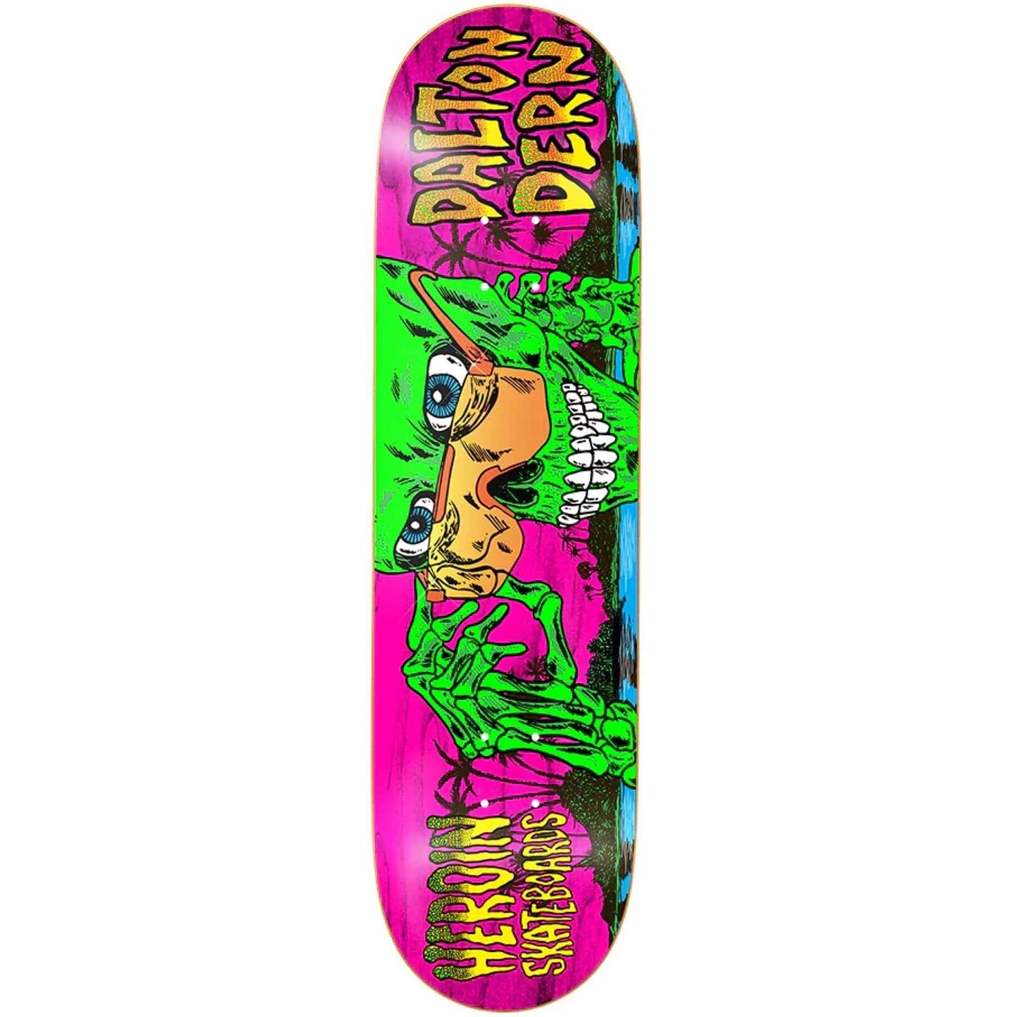 Heroin Skateboards Dalton Dern Skeleton Deck 9"