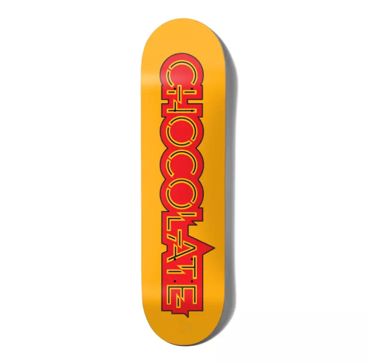 Chocolate Skateboards Deck Carl Aikens Parliament Yellow Red 8.5"