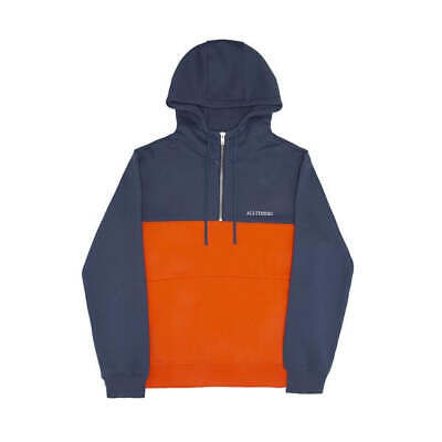 Alltimers Skate Street Struck Mens Half Zip Sweatshirt Hoody Blue Orange