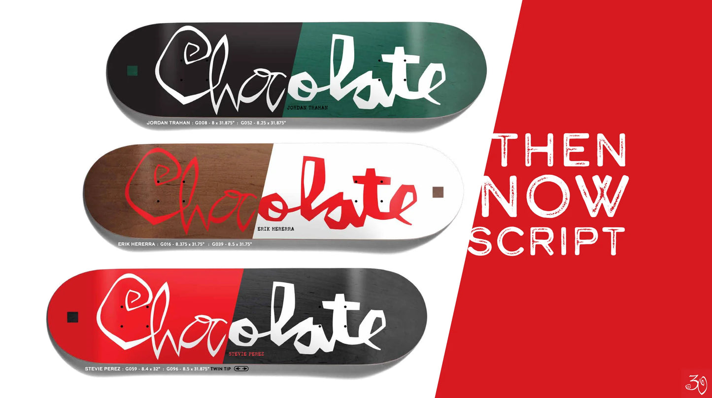 Chocolate Skateboard Deck Then Now Erik Herrera 8.375"
