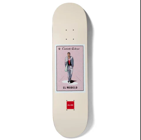 Chocolate Skateboard Deck Loteria Card El Modelo Carl Aikens 8.125"