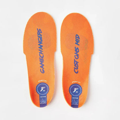 FOOTPRINT GAMECHANGER PRO CUSTOM ORTHOTIC QUANTUM HEEL INFINITY FOAM INSOLES MID CLASSIC ORANGE