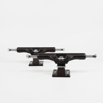 SLAPPY TRUCKS - (PAIR) 10.0" ST1 HOLLOW INVERTED CURB 2 KILLER SKATEBOARD TRUCKS - MATTE BLACK