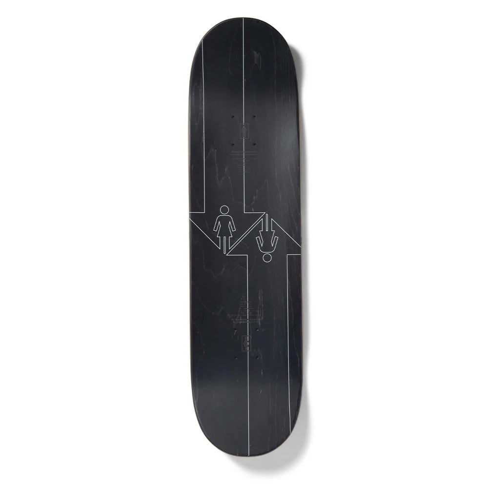Girl Skateboard Deck Dual-Directional Black White Rick McCrank Twin Tip 8"
