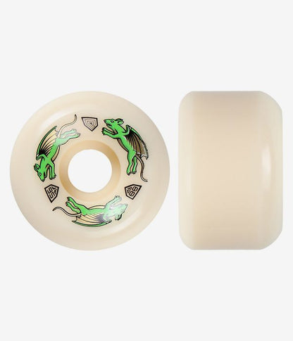 POWELL-PERALTA DRAGONS NANO RAT AV6 ASYMMETRICAL MEDIUM RIDE WHEELS (OFFWHITE) 56 MM 88A 4 PACK