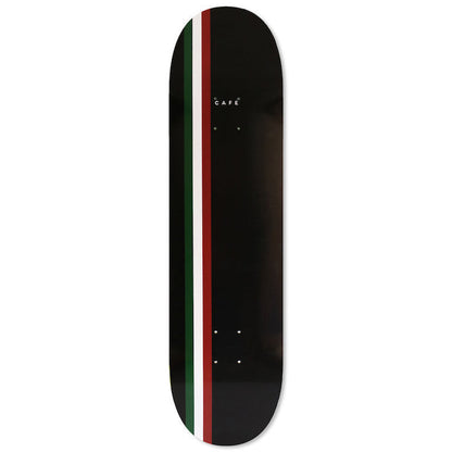Skateboard Cafe Stripe Black/Burgundy/White/Forest Skateboard Deck 8.125"