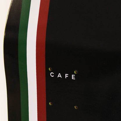 Skateboard Cafe Stripe Black/Burgundy/White/Forest Skateboard Deck 8.125"