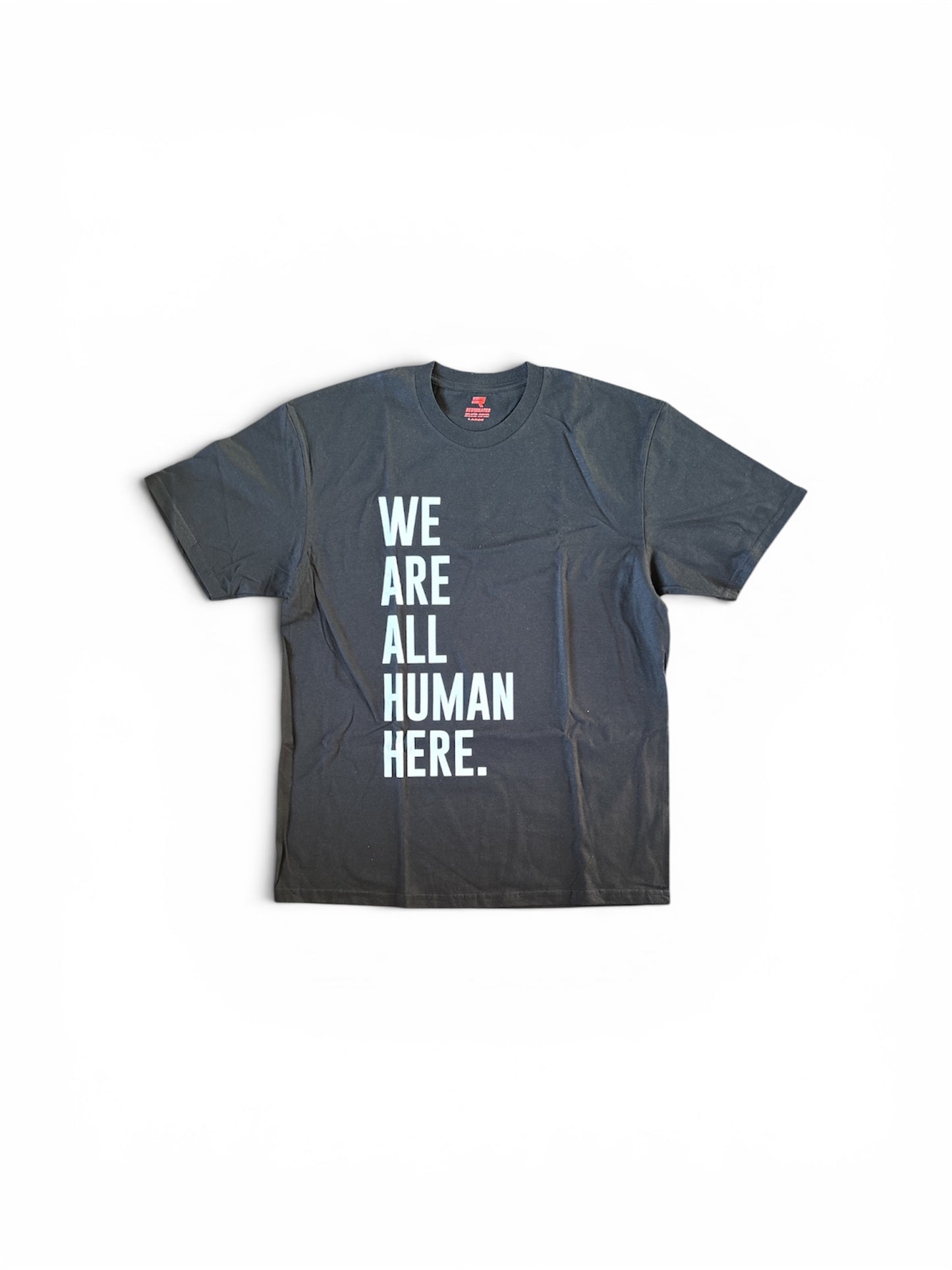 Red 1 Skates We Are All Human Here T shirt