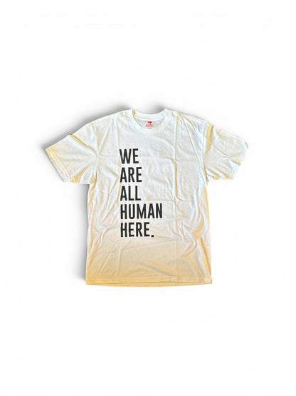 Red 1 Skates We Are All Human Here T-shirt