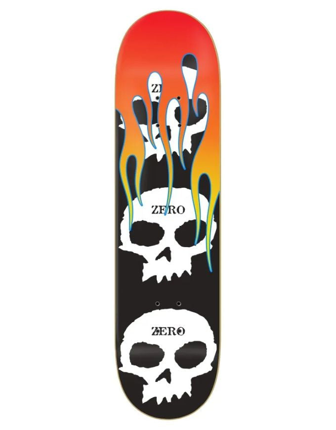 Zero 3 Skull With Flames Deck | Multi 8.25"