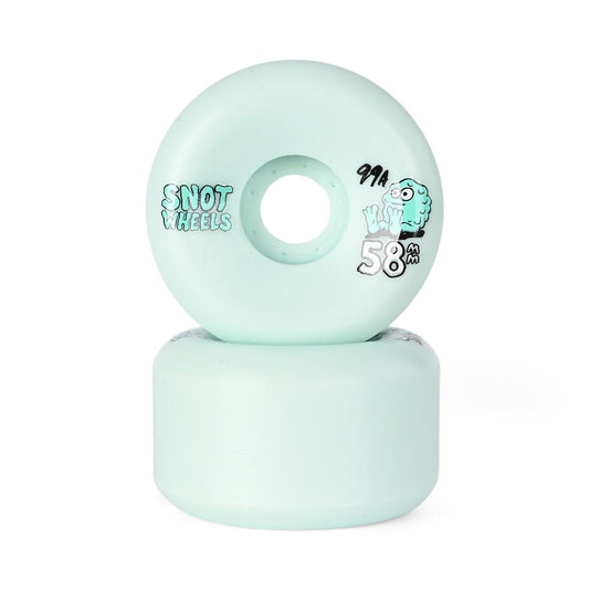 Snot Wheels Team Conical 99a 58mm Skateboard Wheels – Pale Teal