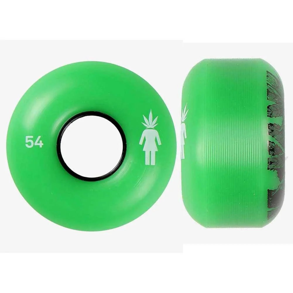 Girl Skateboards Trees Cruiser Wheels Green 54mm 85A 54mm