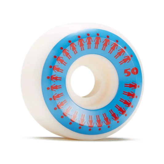 Girl Skateboard Wheels 50mm 99A Repeater Conical White/Blue