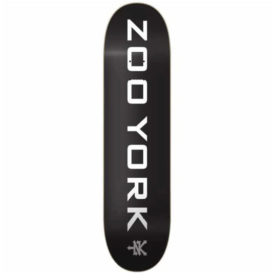 Zoo York OG 95 Logo Block Skateboard Deck - Black/White/Grey 8”