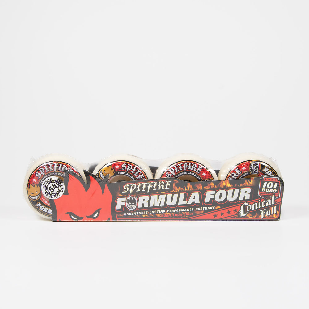 SPITFIRE - 54MM (101A) FORMULA FOUR SKATEBOARD WHEELS (CONICAL FULL)