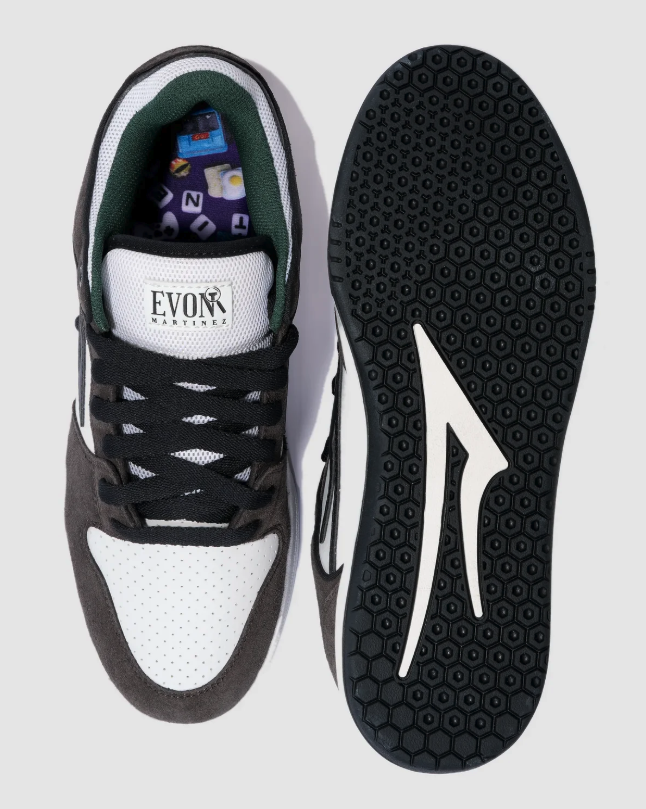 LAKAI TELFORD LOW SKATE SHOES EVON MARTINEZ BROWN WHITE