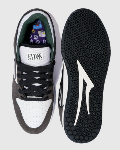 LAKAI TELFORD LOW SKATE SHOES EVON MARTINEZ BROWN WHITE