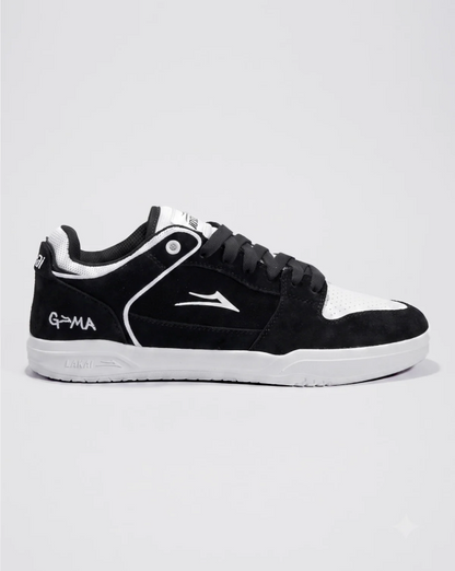 LAKAI TELFORD LOW SKATE SHOES JOSLIN BLACK WHITE