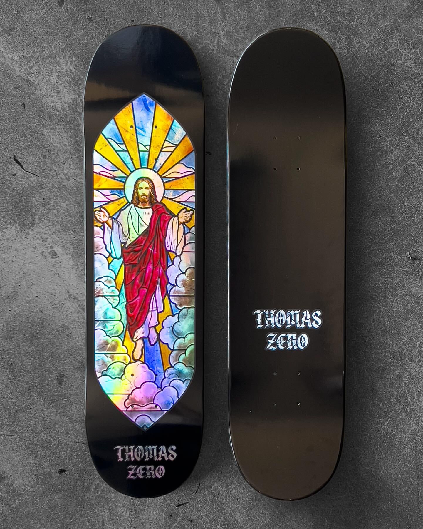 Zero Skateboard Deck Stained Glass Jamie Thomas 8.25