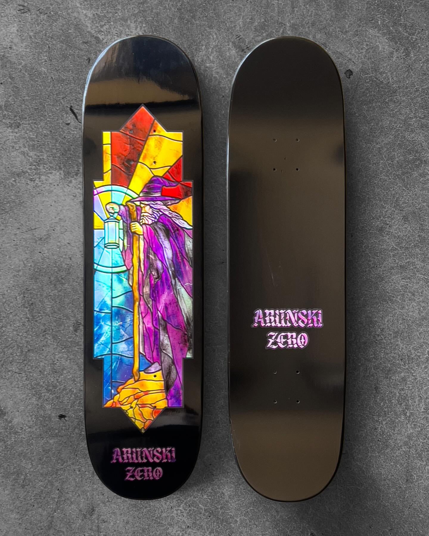 Zero Skateboard Deck Stained Glass Adam Arunski 8.5"