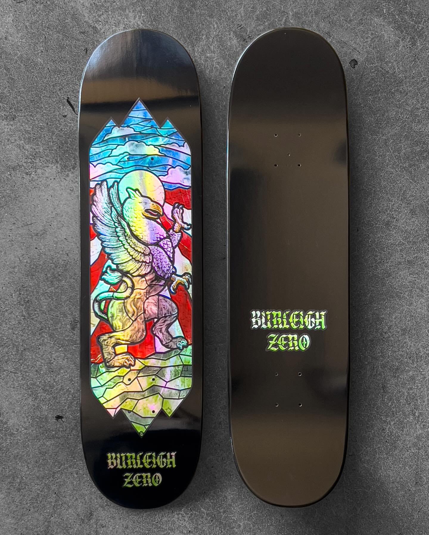 Zero Skateboard Deck Stained Glass Brandon Burleigh 8.5"