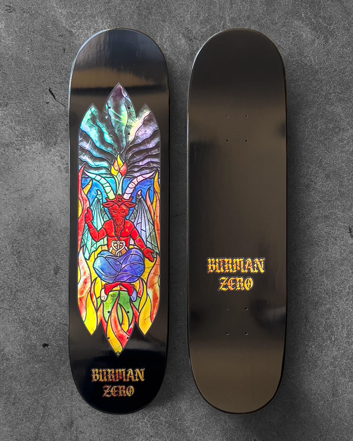 Zero Skateboard Deck Stained Glass Dane Burman 8.5"