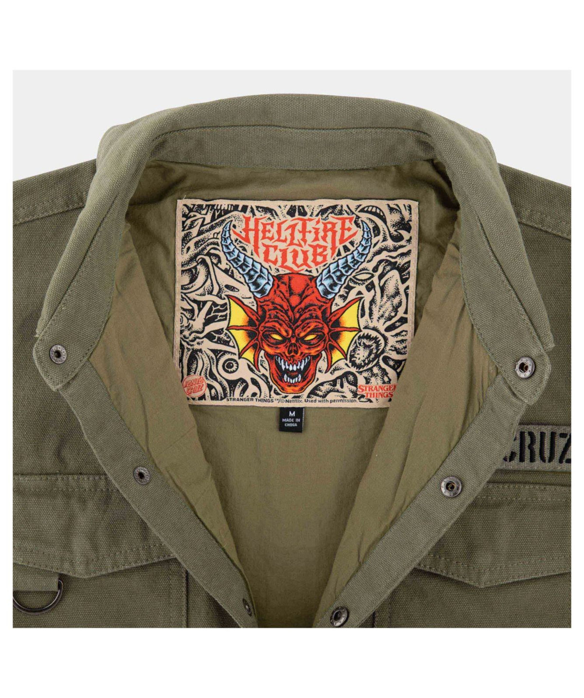 Santa Cruz x Stranger Things Crawl Utility Jacket – Army