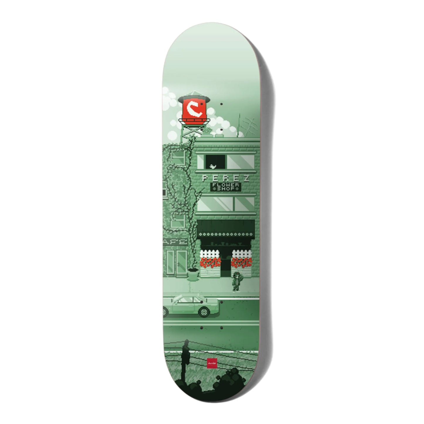 Chocolate Skateboard Deck Pixel City Stevie Perez 8.4