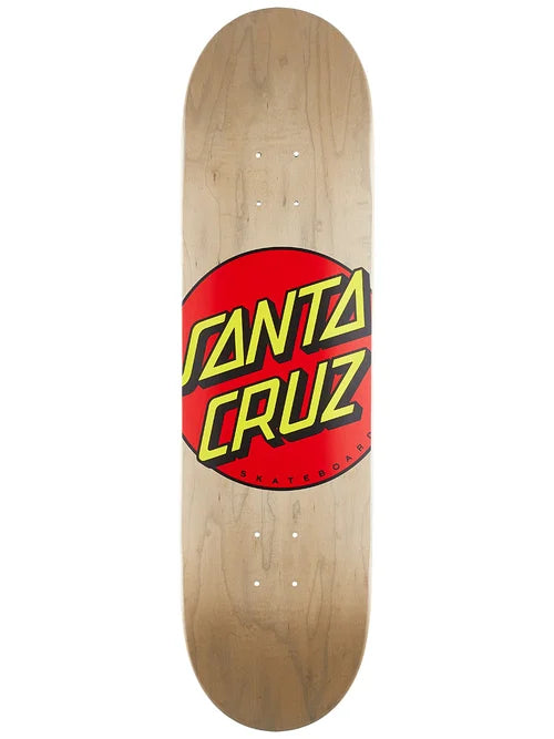 Santa Cruz Classic Dot 8.375" Skateboard Deck Brown