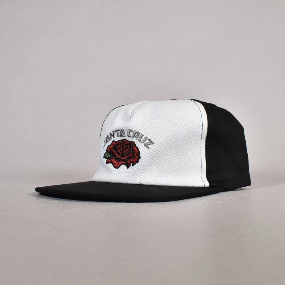 Santa Cruz Skateboards Dressen Roses Solo Snapback Cap - White/Black