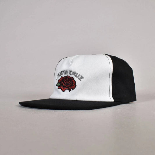 Santa Cruz Skateboards Dressen Roses Solo Snapback Cap - White/Black