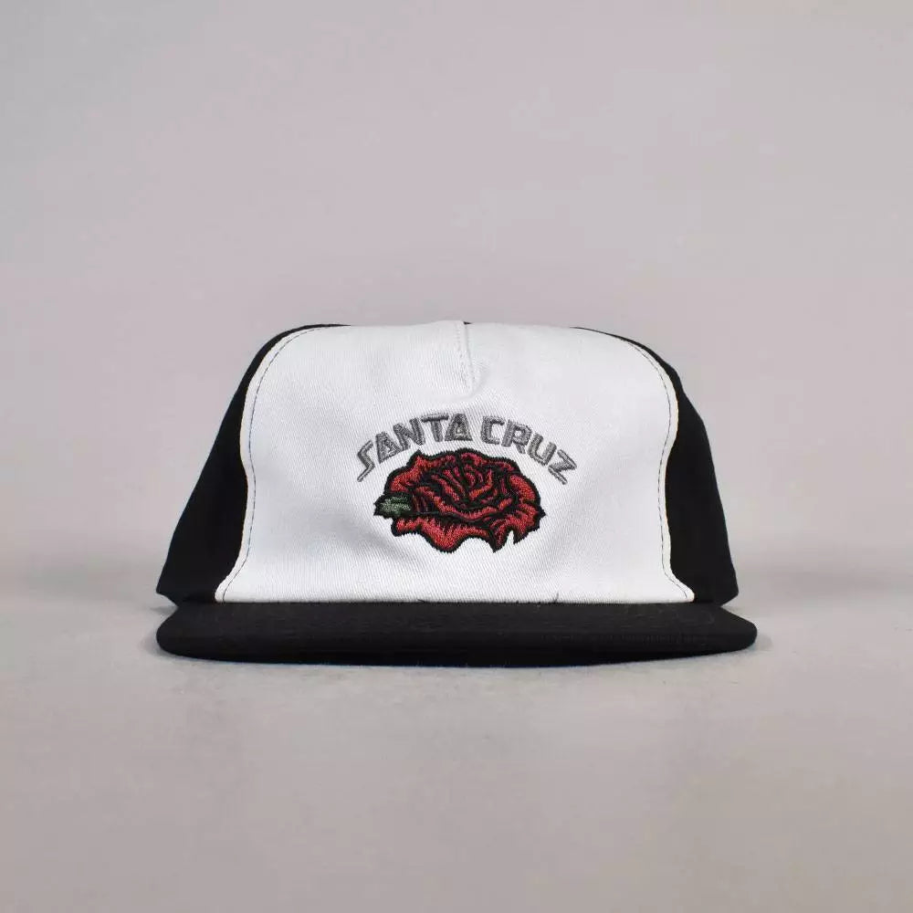 Santa Cruz Skateboards Dressen Roses Solo Snapback Cap - White/Black