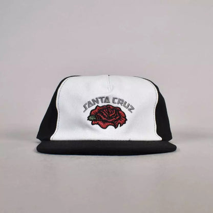 Santa Cruz Skateboards Dressen Roses Solo Snapback Cap - White/Black