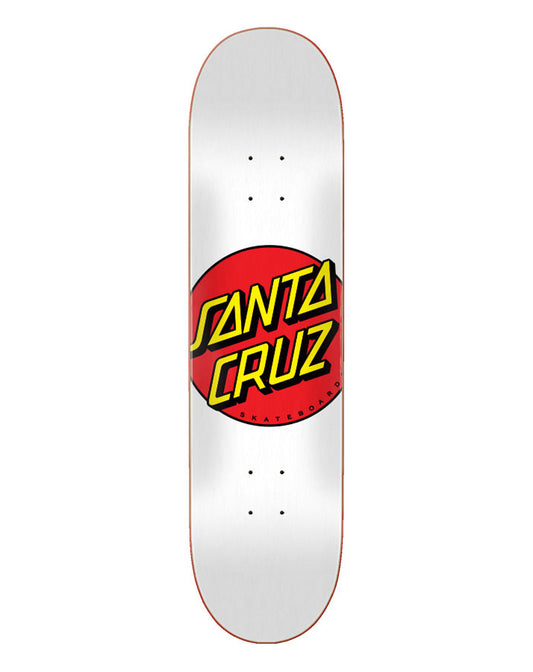 Santa Cruz Classic Dot 8" Skateboard Deck White