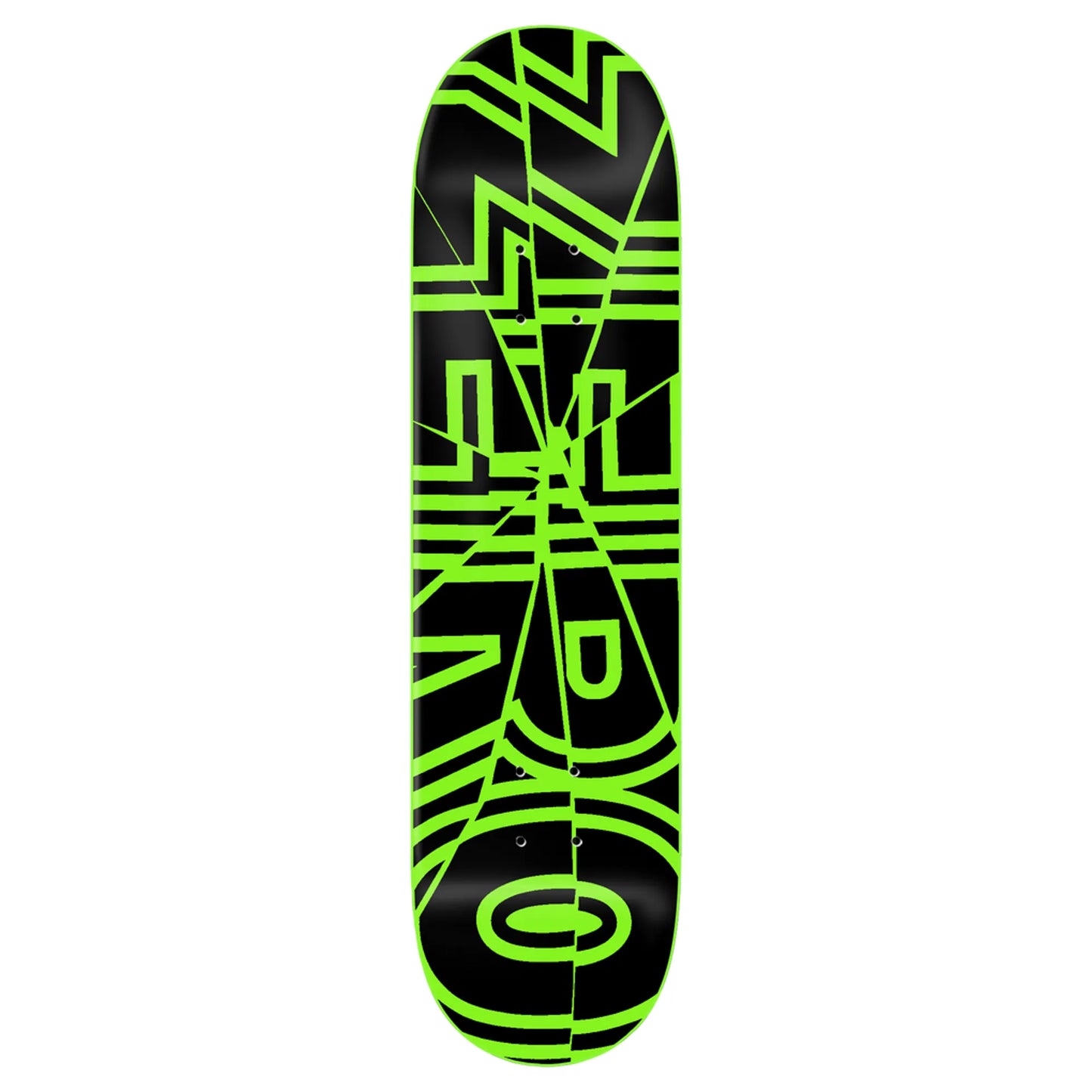 Zero Skateboard Deck Shattered Bold Dipped Neon Green 8.5