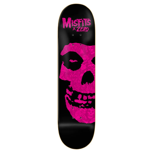 Zero Skateboard Deck Misfits Fiend Skull Pink 8.25"